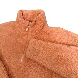 Eddie Bauer Sherpa Fleece Pullover Womens TXL Pink Half Zip Cozy‎ Polyester